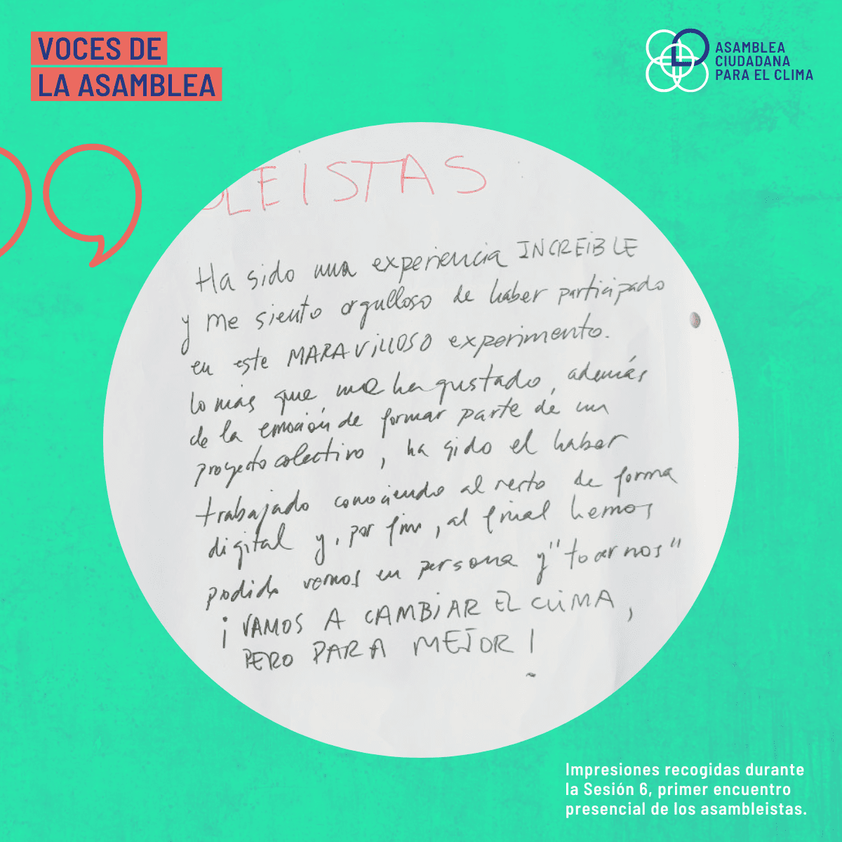 ACC-IMPRESIONES ASAMBLEISTAS Asamblea Ciudadana para el Clima